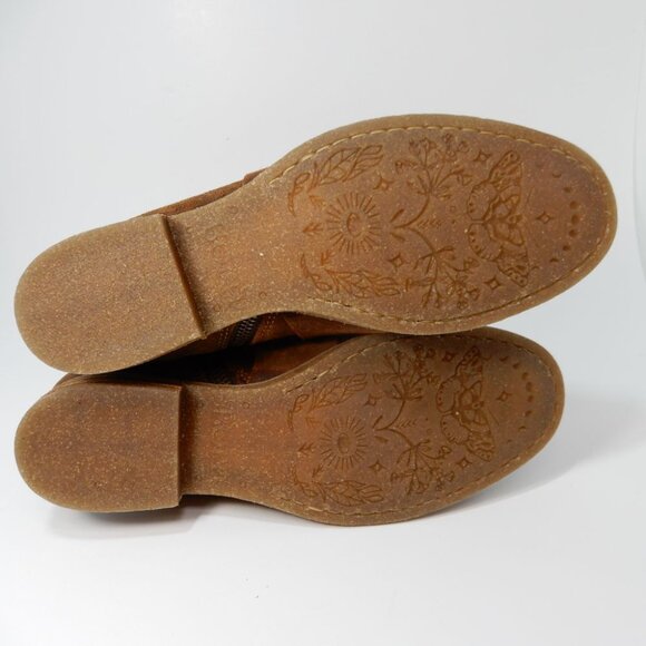 Born Moraga Ankle Boots Size 7 Brown Suede Leather Buckle Zip Boho Comfort NEW - Picture 10 of 11